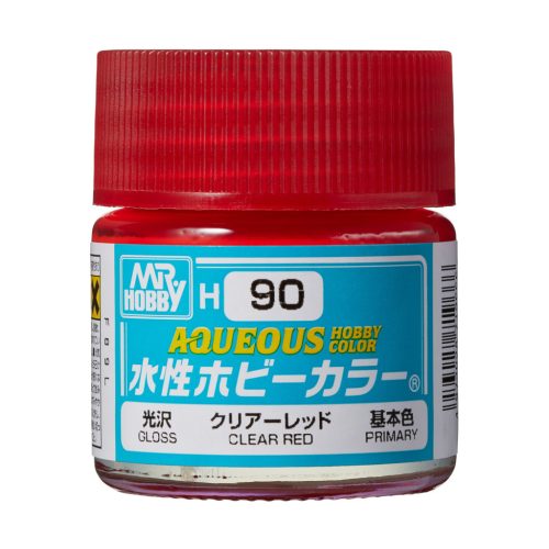 Mr. Hobby - Aqueous Hobby Color Paint (10 ml) Clear Red H-090 (Gunze) áttetsző makettfesték
