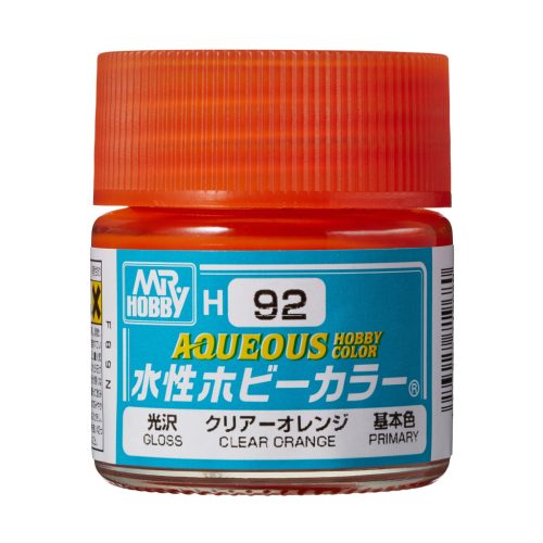 Mr. Hobby - Aqueous Hobby Color Paint (10 ml) Clear Orange H-092 (Gunze) áttetsző makettfesték