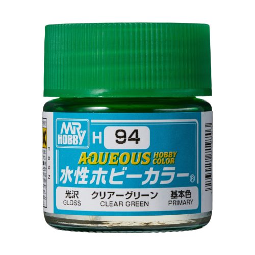 Mr. Hobby - Aqueous Hobby Color Paint (10 ml) Clear Green H-094 (Gunze) áttetsző makettfesték