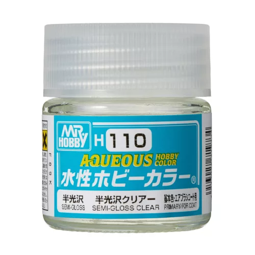 Mr. Hobby - Aqueous Hobby Color Paint (10 ml) Premium Clear Semi-Gloss H-110 (Gunze) selyemfényű lakk
