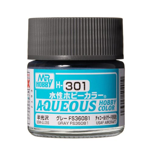 Mr. Hobby - Aqueous Hobby Color Paint (10 ml) Gray FS 36081 H-301 (Gunze) selyemfényű makettfesték