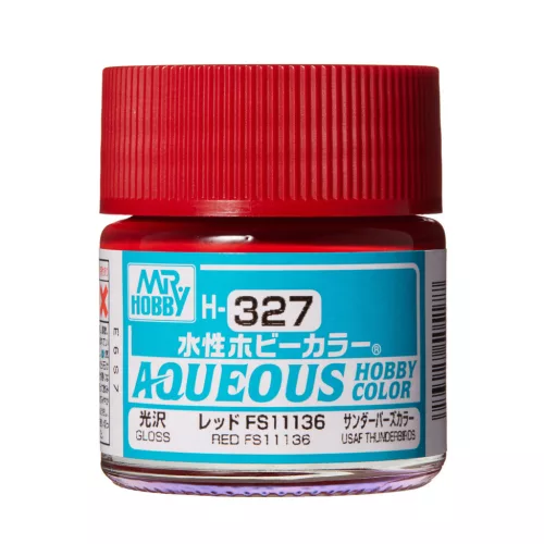 Mr. Hobby - Aqueous Hobby Color Paint (10 ml) Red FS 11136 H-327 (Gunze) fényes makettfesték