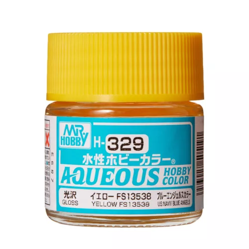 Mr. Hobby - Aqueous Hobby Color Paint (10 ml) Yellow FS 13538 H-329 (Gunze) fényes makettfesték