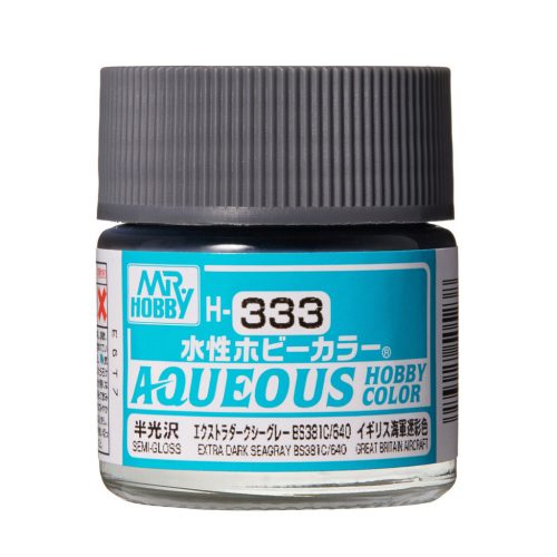 Mr. Hobby - Aqueous Hobby Color Paint (10 ml) Extra Dark Seagray BS381C/640 H-333 (Gunze) selyemfényű makettfesték