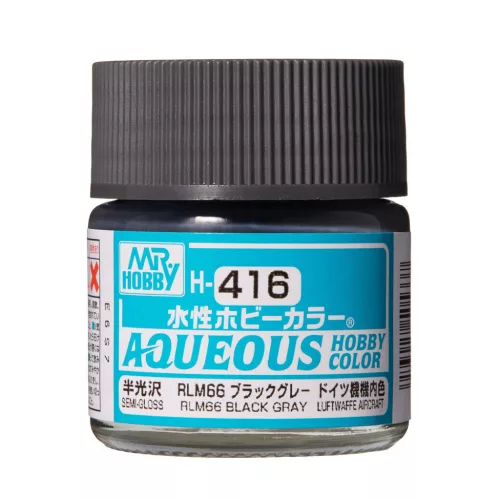 Mr. Hobby - Aqueous Hobby Color Paint (10 ml) RLM66 Black Gray H-416 (Gunze) selyemfényű makettfesték