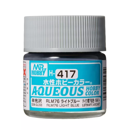Mr. Hobby - Aqueous Hobby Color Paint (10 ml) RLM76 Light Blue H-417 (Gunze) selyemfényű makettfesték