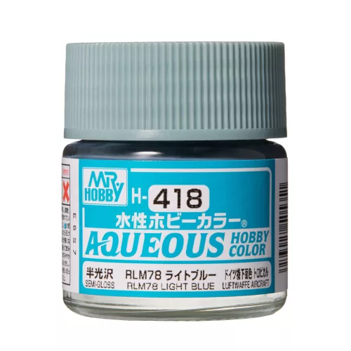 Mr. Hobby - Aqueous Hobby Color Paint (10 ml) RLM78 Light Blue H-418 (Gunze) selyemfényű makettfesték