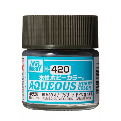 Mr. Hobby - Aqueous Hobby Color Paint (10 ml) RLM80 Olive Green H-420 (Gunze) selyemfényű makettfesték