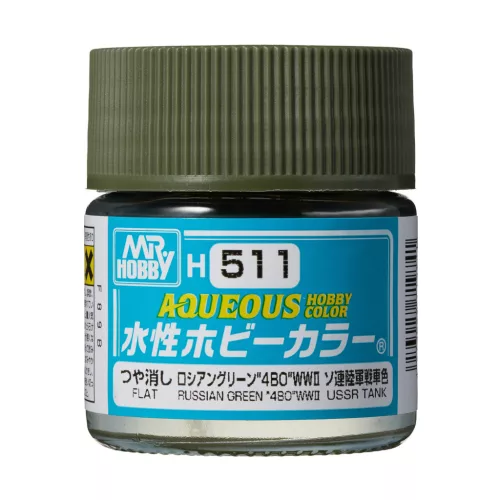 Mr. Hobby - Aqueous Hobby Color Paint (10 ml) Russian Green "4BO" H-511 (Gunze) matt makettfesték
