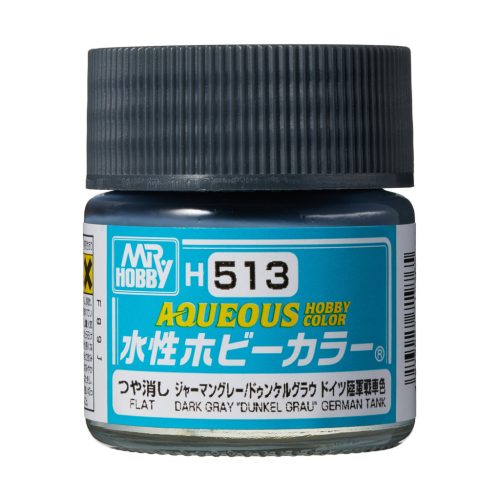 Mr. Hobby - Aqueous Hobby Color Paint (10 ml) Dark Gray "Dunkelgrau" H-513 (Gunze) matt makettfesték