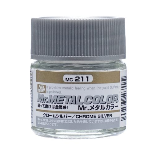 Mr. Hobby - Mr. Metal Color Paint MC-211 Chrome Silver (10ml) (Gunze) - polírozható makettfesték