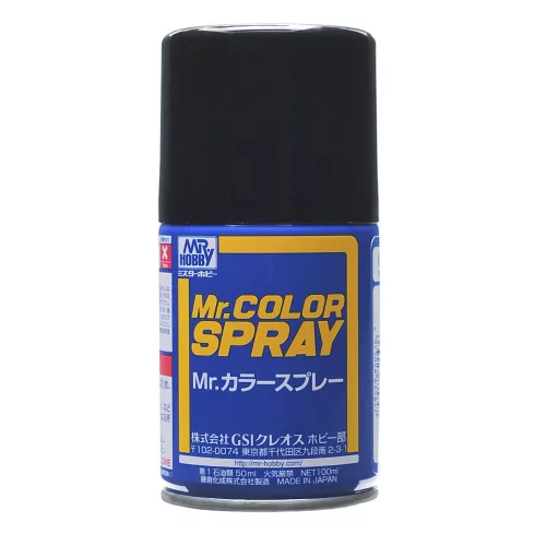 Mr. Hobby - Mr. Color Spray S-092 Semi Gloss Black (100ml) (Gunze) - festékspray
