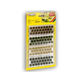   Noch 07009 Fűcsomók XL, 104 db, 6 mm - sötétzöld, középzöld, barna, aranysárga színekben