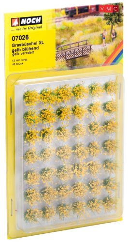 Noch 07026 Fűcsomó készlet XL, 12 mm, 42 db - mezei sárga virágok