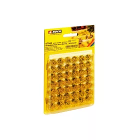 Noch 07043 Virágos fűcsomók mini-set XL, 42 db, 9 mm - sárga virágok