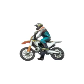   Noch 10905 Motokrossz versenyző, menet közben, kanyarban (H0) - 3D