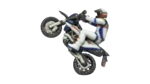 Noch 10906 Motokrossz versenyző, egykerekezés közben (H0) - 3D
