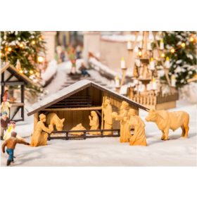   Noch 14394 Laser-Cut mini: Karácsonyi jászol (Betlehem), figurákkal (H0)