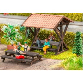 Noch 14474 Laser-Cut mini: Kerti padok tetővel és nélküle (TT)