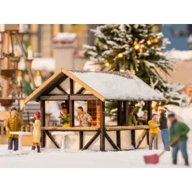   Noch 14683 Laser-Cut mini: Forraltbor árusító pavilon figurával (N)