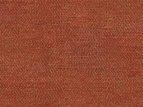 Noch 56610 3D-dekorlap: Klinkertégla, vörös (H0)