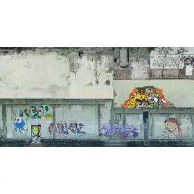 Noch 56669 3D-dekorlap: Ipari vakolt fal graffitivel (H0)
