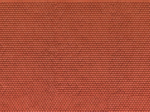Noch 56690 3D-dekorlap: Hódfarkú tetőcserép, piros (H0)
