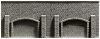 Noch 58059 Árkádos támfal fedőkövekkel és oldalerősítéssel, hosszú, 66,8 × 12,5 cm (