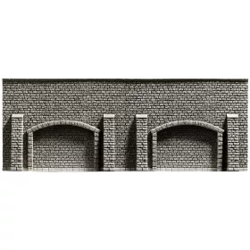 Noch 58059 Árkádos támfal fedőkövekkel és oldalerősítéssel, hosszú, 66,8 × 12,5 cm (