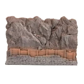 Noch 58152 Sziklafal kőomlás elleni palánkkal, 23,5 x 16 cm (H0)