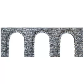 Noch 58260 Nyitott árkádos terméskő támfal, 27 × 10 cm (H0)