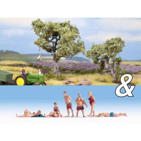 Noch 94001 Olívafa (2 db), fürdőzőkkel (H0)