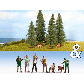   Noch 94015 Fenyőfa (3 db), vadászokkal és favágókkal (TT)