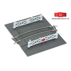 PECO 03260 ST-266 Íves egyvágányos útátjáró, angol sorompóval, Nr.1 R 371 mm (H0) - Cod