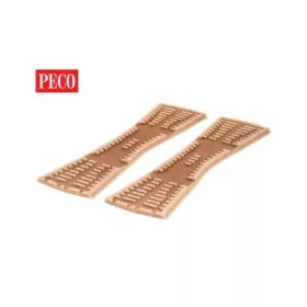 PECO 04031 SL-63 Ágyazat - Egyszerűsített angolváltóhoz, 12°, 2 db (H0) - Code 100 / Code