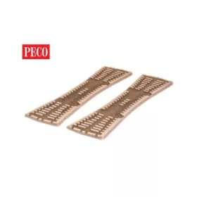 PECO 04032 SL-64 Ágyazat - Angolváltóhoz, 12°, 2 db (H0) - Code 100 / Code 75