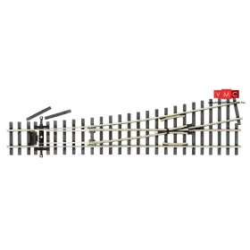PECO 07906 SL-1552 Balos váltó, 163 mm, R 762 mm 11,42° - unifrog (H0n3) - Code 70 Streamlin