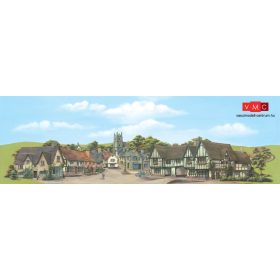 PECO 08530 SK-66 Háttérposzter, kicsi - vidéki angol város (173 x 343 mm) (H0,TT)