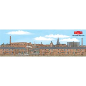 PECO 08660 SK-45 Háttérposzter, közepes - régi iparváros (173 x 559 mm) (H0,TT)