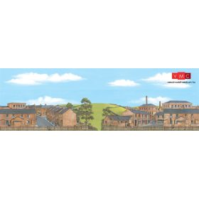 PECO 08670 SK-46 Háttérposzter, közepes - régi iparváros bővítés (173 x 559 mm) (H0,TT)