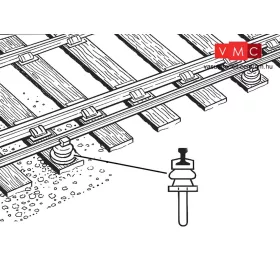   PECO 09210 IL-120 Rögzítő a Code 60 sínszálhoz, 100 db (H0)