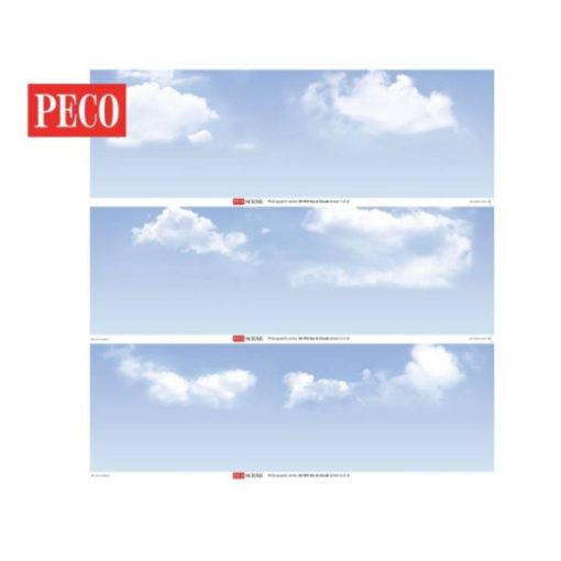 PECO 10603 SKP-03 Háttérposzter, 2400 x 333 mm - Sky & Clouds (H0,TT)