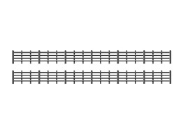 PECO 33270 425 Angol vasúti kerítés, fekete (4 soros) (00/H0)