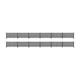 PECO 33290 427 Angol állomási kerítés, fekete - LMS (MR) (00/H0)