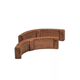 PECO 44202 SS302 Magas téglafal, íves - 90°, 2 db (00/H0)