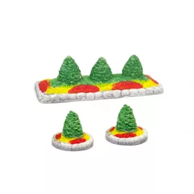 PECO 44226 SS326 Szögletes és két kerek virágágyás díszbokrokkal (00/H0)
