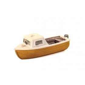 PECO 44304 QS404 Motorcsónak kabinnal, sárga/fehér (00/H0)