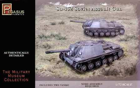 Pegasus Hobbies 7668 Soviet SU-152 Assault Gun (2 x kits) 1/72 harckocsi makett