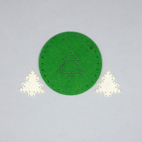 Pentart 35503 Filcfigura készlet, varrható (zöld kör és fenyő)