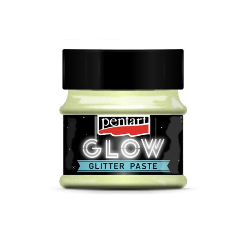 Pentart 36089 Glow glitter paszta 50 ml szivárvány zöld